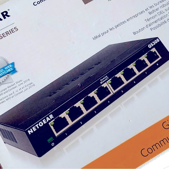 NIB NETGEAR 8-Port Gigabit Ethernet Switch 300 Switch GS308 - Picture 5 of 9